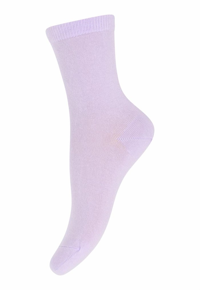 Melton bomuldsstrømper - Cloud Lilac