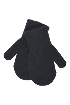 Melton 2-pack mittens - Solid black