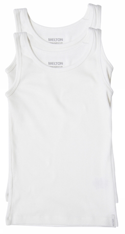 Melton 2-pak undertrøje - hvid