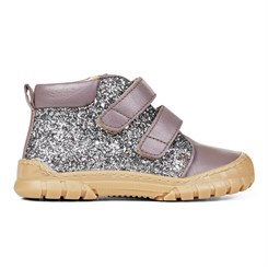 Angulus Mid-cut sneakers med velcrolukning og glitterdetalje - Lavender/ Dusty Glitter