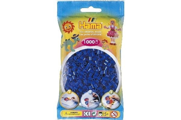 Hama midi perler 1000stk - (08) Mørke blå