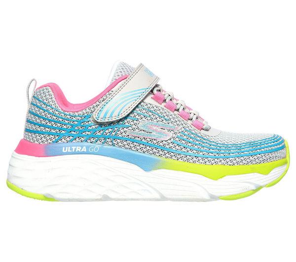 Skechers Girls Max Cushion Elite - Swift About - Grey Multicolor