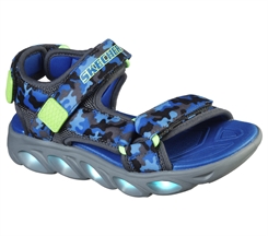 Skechers Boys S - Lights Hypno-Splash - Sun Breaks - Blue Lime (blinke sandal)