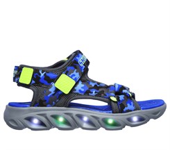 Skechers Boys S - Lights Hypno-Splash - Sun Breaks - Blue Lime (blinke sandal)