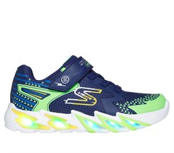 Skechers Boys S Lights: Flex-Glow Bolt - Navy multi (Blinke sko)