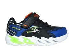 Skechers Boys S Lights: Flex-Glow Bolt - Black Blue (Blinke sko)