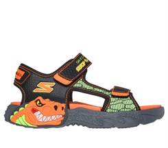 Skechers Boys Creature Splash Sandal - Black Orange (Blinke sandal)