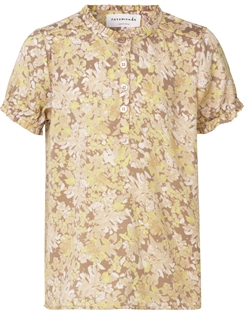 Rosemunde Recycle polyester blouse ss - Sand flower garden print