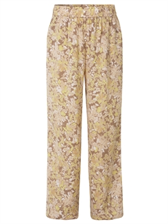 Rosemunde Recycle polyester trousers - Sand flower garden print