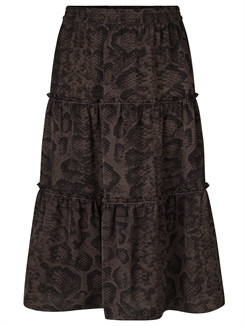 Rosemunde skirt - Smoaked oak snake print