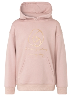 Rosemunde - Sweat hoodie LS - Vintage gold rose logo print