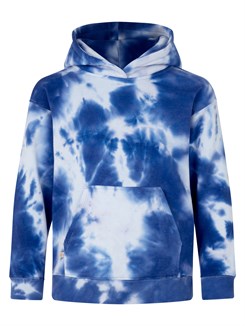 Rosemunde sweat hoodie LS - Very blue tie dye print
