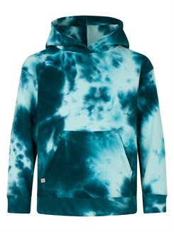 Rosemunde sweat hoodie LS - Deep sea tie dye print