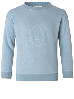 Rosemunde - Sweat hoodie LS - Powder blue girls rose logo