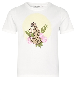 Rosemunde t-shirt m/print - Gepard tryk