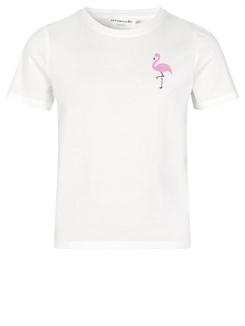 Rosemunde t-shirt m/print - Flamingo tryk