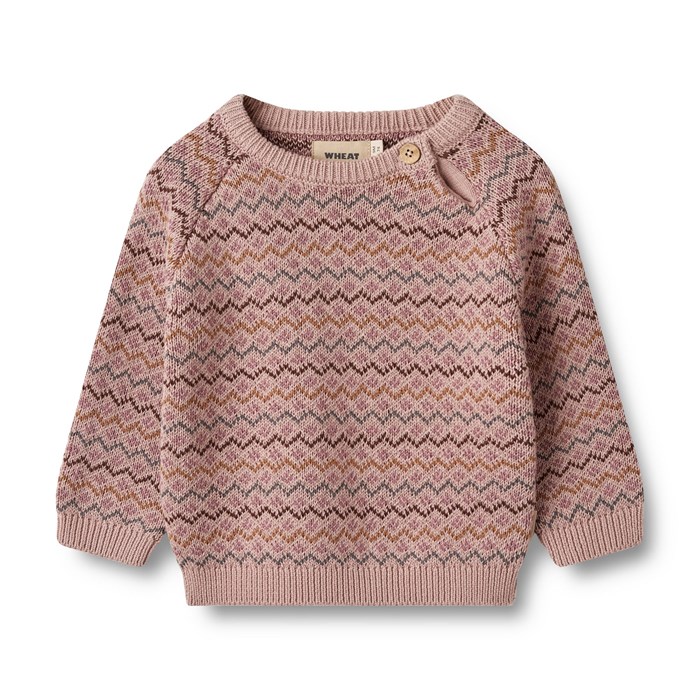 Wheat knit pullover Nanna - Dry rose