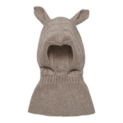 Huttelihut Mini rabbit balaclava w/ears wool knit 830 - Camel