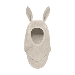 Huttelihut cotton fleece bunny balaclava w/ears - Camel Melange