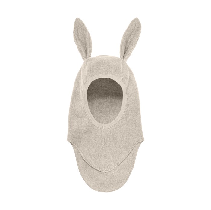 Huttelihut cotton fleece bunny balaclava w/ears - Camel Melange