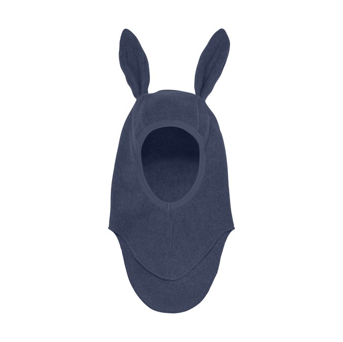 Huttelihut cotton fleece bunny balaclava w/ears - Navy Melange