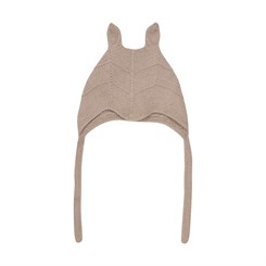 Huttelihut Bonnet Ears Alpaca Wool Knit - Mahogany Rose