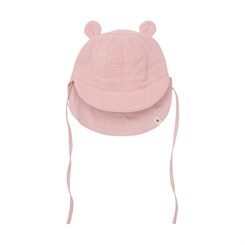 Huttelihut Summer Hat Ears Muslin - Ash Rose