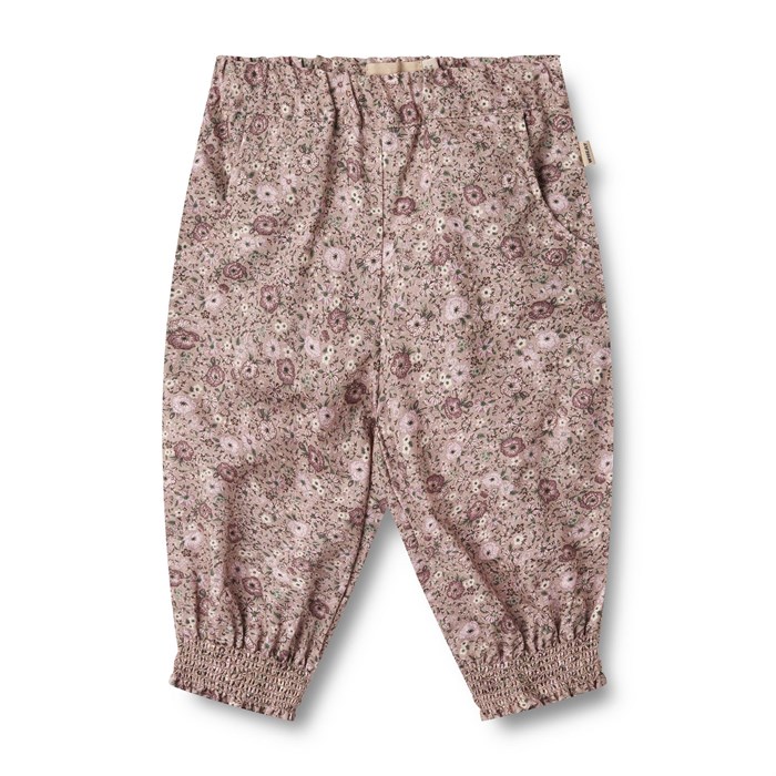 Wheat trousers Sara - Rose shadow flowers