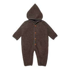 Huttelihut Pooh baby suit dobble layer - Dark Brown
