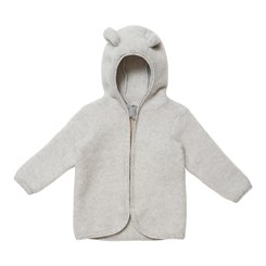 Huttelihut Jackie jacket w/ears wool fleece - Light Grey melange