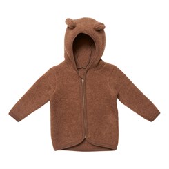 Huttelihut Jackie jacket w/ears wool fleece - Caramel Cafe