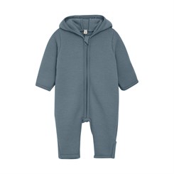 Huttelihut Pram suit w/ears - wool fleece - Stormy Weather