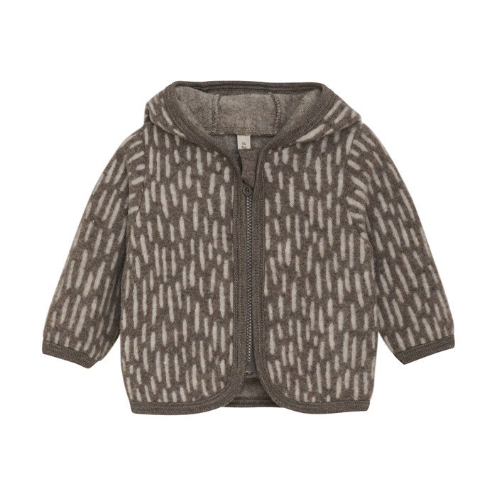 Huttelihut wool fleece cardigan - Morel