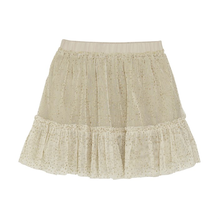 Huttelihut Tulle Skirt w. glitter - Gold