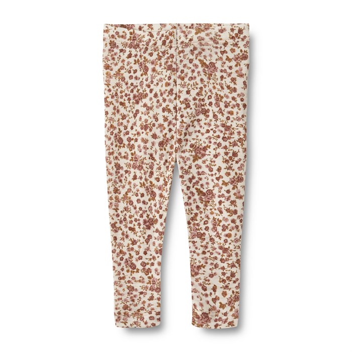 Wheat wool leggings Agi - Rose flowers