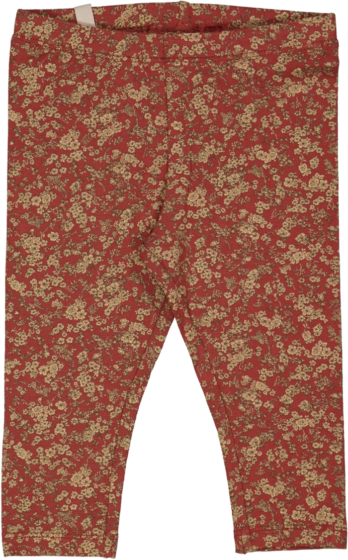 Wheat Jersey leggings - Apple butter flowers