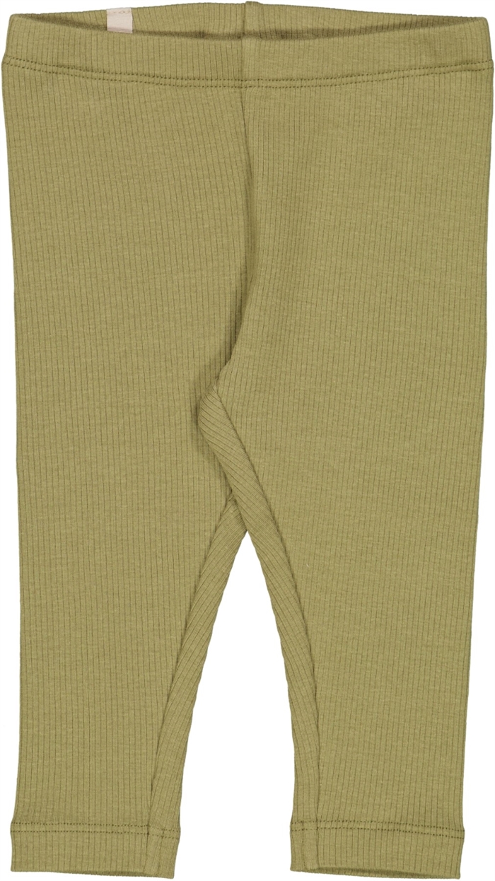 Wheat rib jersey leggings - Olive