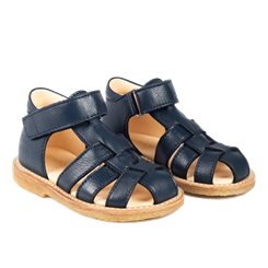 Angulus Begyndersandal med velcro (normal til bred pasform) - Navy