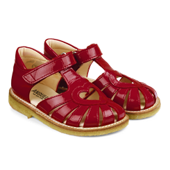 Angulus Hjerte sandal (normal til bred pasform) - Dark red