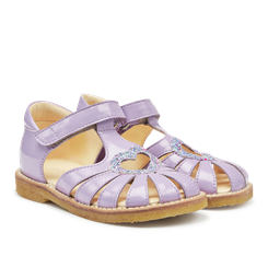 Angulus Glimmerhjerte sandal (normal til bred pasform) - Lilac/Confetti Glitter