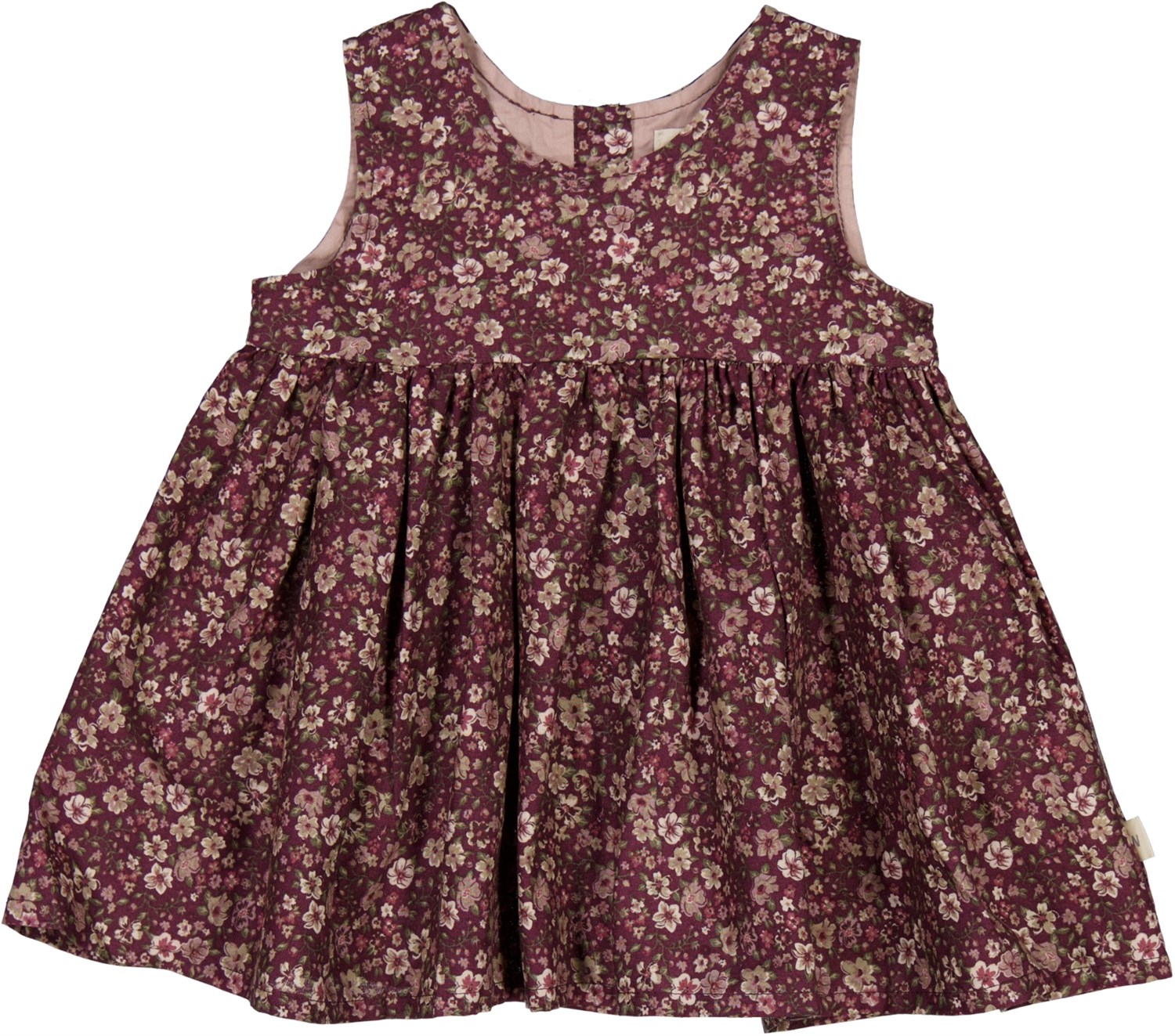 Wheat pinafore dress Mulberry flowers