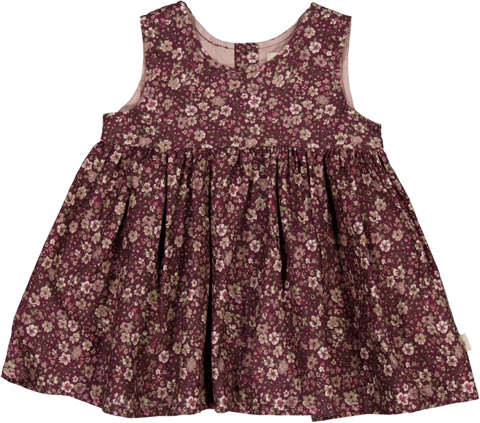 Wheat pinafore wrinkles dress - Mulberry flowers