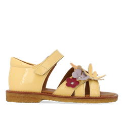Angulus Sandal med multifarvede blomsterapplikationer - Mellow Yellow