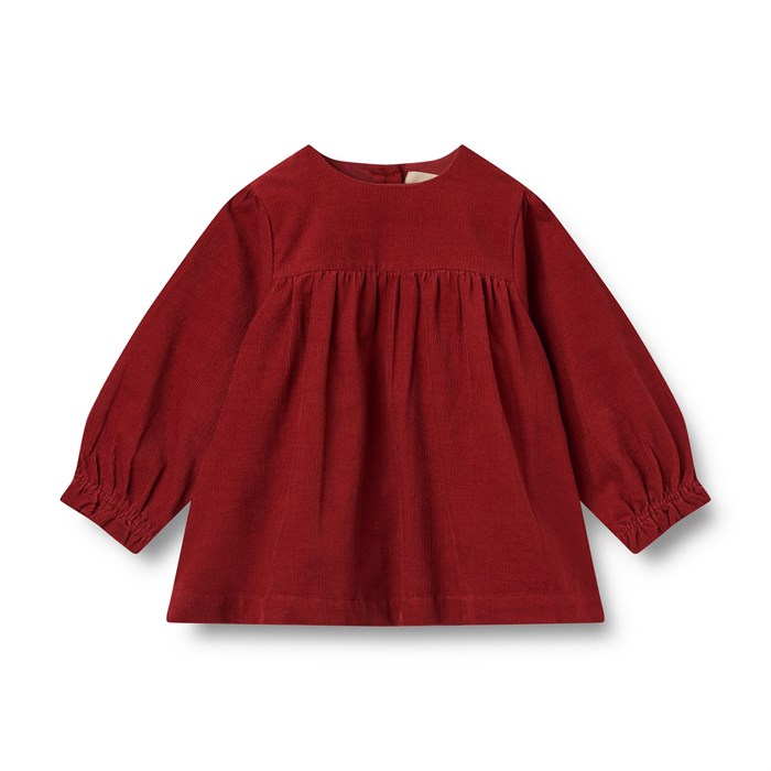 Wheat dress L/S Elvira - Cherry red