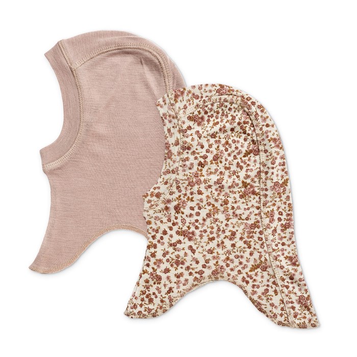 Wheat wool balaclava Felix 2-pak - Rose flowers