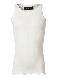Rosemunde Silk top regular w/ lace - New white