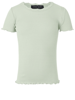 Rosemunde Silk t-shirt regular w/ lace - Pastel Mint