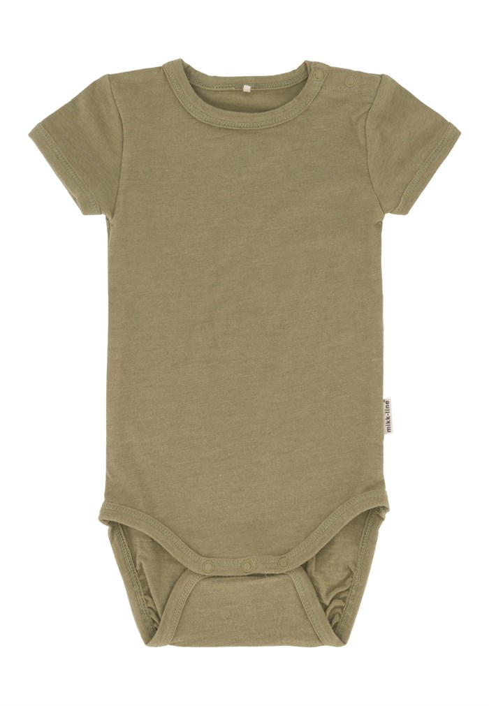 Mikk-Line wool/bamboo SS body - Dried Herb