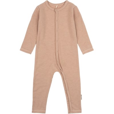 Mikk-Line wool/bamboo LS suit - Warm Taupe