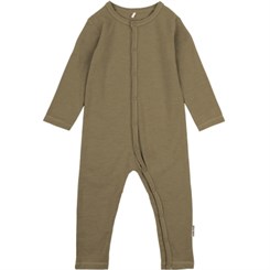 Mikk-Line wool/bamboo LS suit - Dried Herb